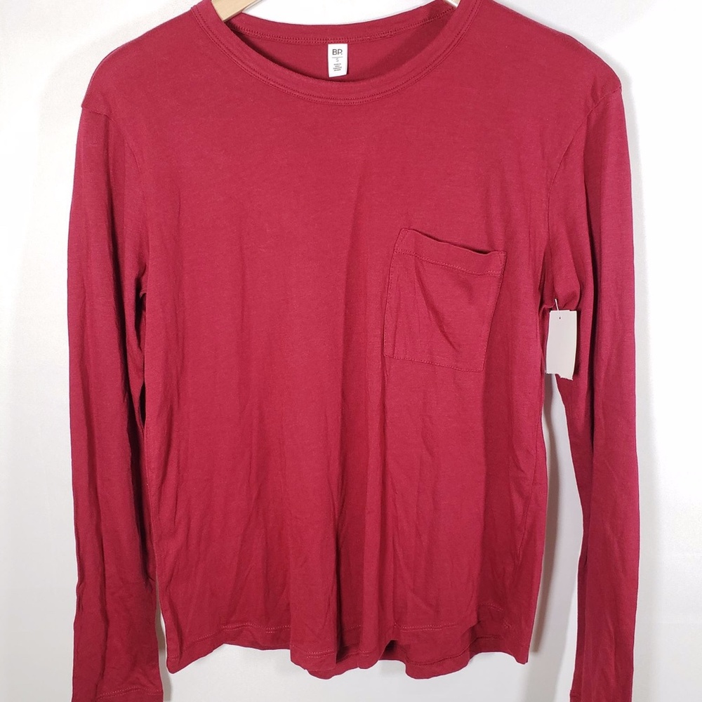 BP Red Long Sleeve Crew Neck Shirt Size Small
